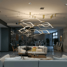 Modern Simple Aluminum Waving Chandelier - Blushlighting
