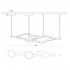 Modern Simple Aluminum Waving Chandelier - Blushlighting