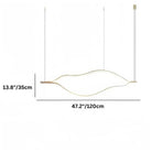 Modern Simple Aluminum Waving Chandelier - Blushlighting