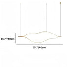 Modern Simple Aluminum Waving Chandelier - Blushlighting