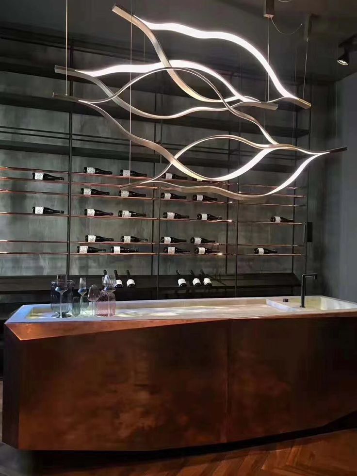 Modern Simple Brass Waving Chandelier for Living/Dining Room/Kitchen Island - L31.5"*W2.2"*H11.8"ChromeWarm LightBlushlighting