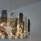 Modern Smoky Gray Crystal Chandelier Gleamy Light Fixture for Living/Dining Room/ Bedroom/ Home Office-Chandeliers-Blushlighting-Blushlighting