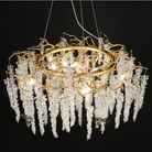 Modern Snowflake Crystal Branch Chandelier - 24" WBlushlighting