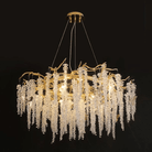 Modern Snowflake Crystal Branch Chandelier - 24" WBlushlighting