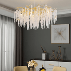 Modern Snowflake Crystal Branch Chandelier - 24" WBlushlighting