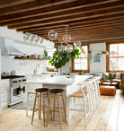 Modern Sputnik Smoky Gray/Amber Glass Branch Chandelier for Kitchen Island/Dining Room-Chandeliers-Blushlighting