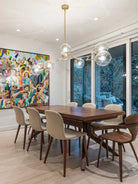 Modern Sputnik Smoky Gray/Amber Glass Branch Chandelier for Kitchen Island/Dining Room-Chandeliers-Blushlighting