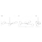 Modern Sputnik Smoky Gray/Amber Glass Branch Chandelier for Kitchen Island/Dining Room-Chandeliers-Blushlighting