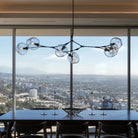 Modern Sputnik Smoky Gray/Amber Glass Branch Chandelier for Kitchen Island/Dining Room - Blushlighting