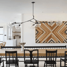 Modern Sputnik Smoky Gray/Amber Glass Branch Chandelier for Kitchen Island/Dining Room - Blushlighting