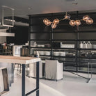 Modern Sputnik Smoky Gray/Amber Glass Branch Chandelier for Kitchen Island/Dining Room - Blushlighting