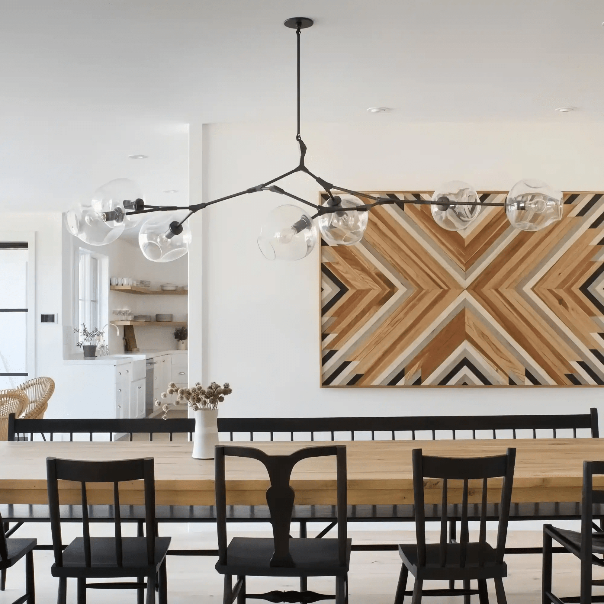 Modern Sputnik Smoky Gray/Amber Glass Branch Chandelier for Kitchen Island/Dining Room - Blushlighting