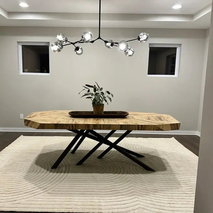 Modern Sputnik Smoky Gray/Amber Glass Branch Chandelier for Kitchen Island/Dining Room - 8 Globes/W89.76"*D33.07"*H22.8"Brass Finish/Clear GlassWarm LightBlushlighting