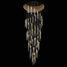 Modern Stair Light Foyer Staircase Hall Ceiling Lamps Spiral Stair Chandelier Crystal Droplight Luxury Hall Decoration Lights-Chandeliers-Blushlighting-Blushlighting