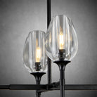 Modern Tulip Linear Chandelier for Dining Room and Bedroom - Bronze10 HeadBlushlighting