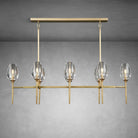 Modern Tulip Linear Chandelier for Dining Room and Bedroom - Brass8 HeadBlushlighting