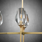 Modern Tulip Linear Chandelier for Dining Room and Bedroom - Brass8 HeadBlushlighting