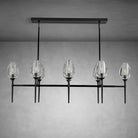 Modern Tulip Linear Chandelier for Dining Room and Bedroom - Brass8 HeadBlushlighting