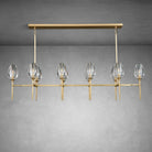 Modern Tulip Linear Chandelier for Dining Room and Bedroom - Bronze8 HeadBlushlighting