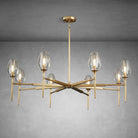 Modern Tulip Round Chandelier for Living Rooms and Bedrooms - Brass8 HeadBlushlighting