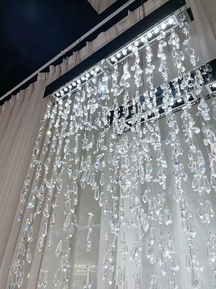 Modern Waterfall Tassel Crystal Chandelier for Dining & Kitchen-Chandelier-Blushlighting-Blushlighting