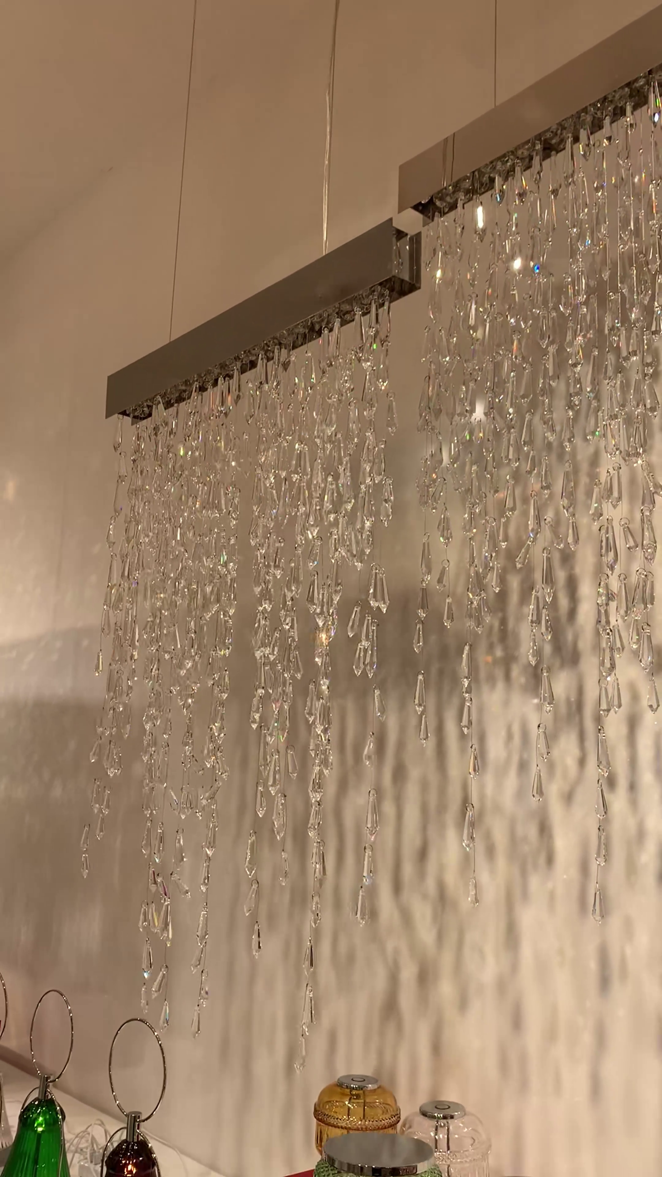 Modern Waterfall Tassel Crystal Chandelier for Dining & Kitchen-Chandelier-Blushlighting-Blushlighting