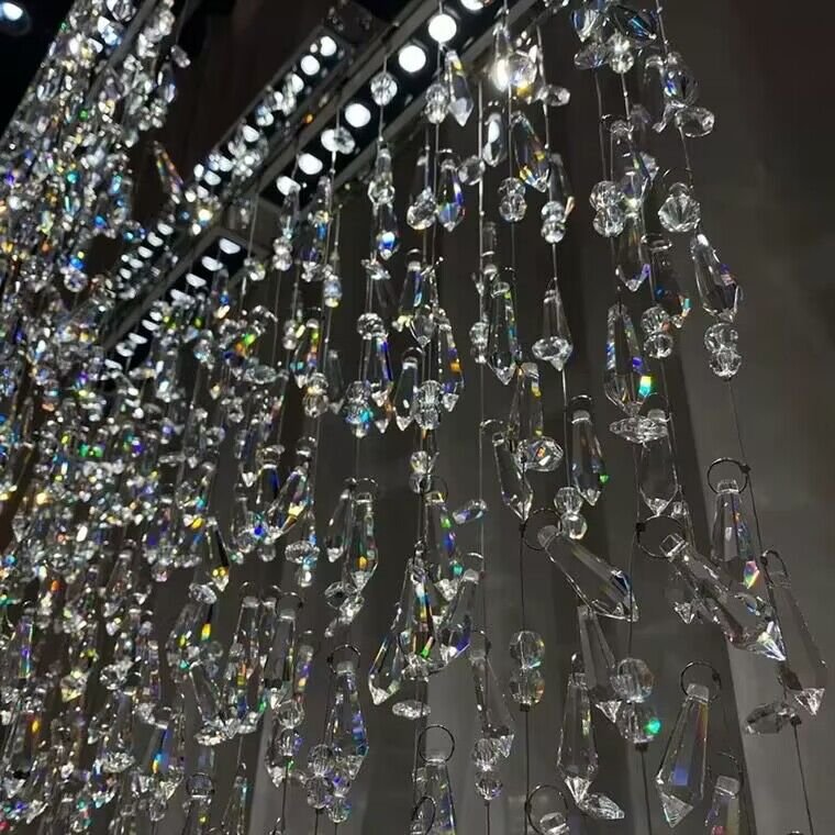 Modern Waterfall Tassel Crystal Chandelier for Dining & Kitchen-Chandelier-Blushlighting-Blushlighting