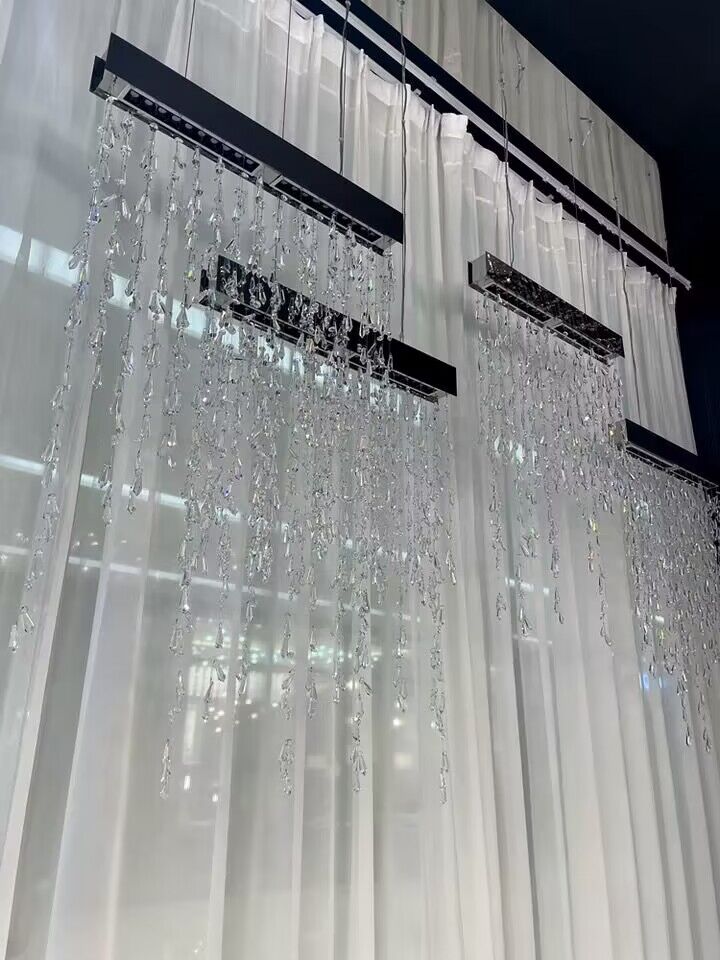 Modern Waterfall Tassel Crystal Chandelier for Dining & Kitchen-Chandelier-Blushlighting-Blushlighting