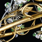 Modes Brass Ring Stone Flower Chandelier - 24"DBlushlighting