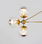 Modo Chandelier 37" - 3 Sided, 10 Globes - Polished NickelCreamBlushlighting