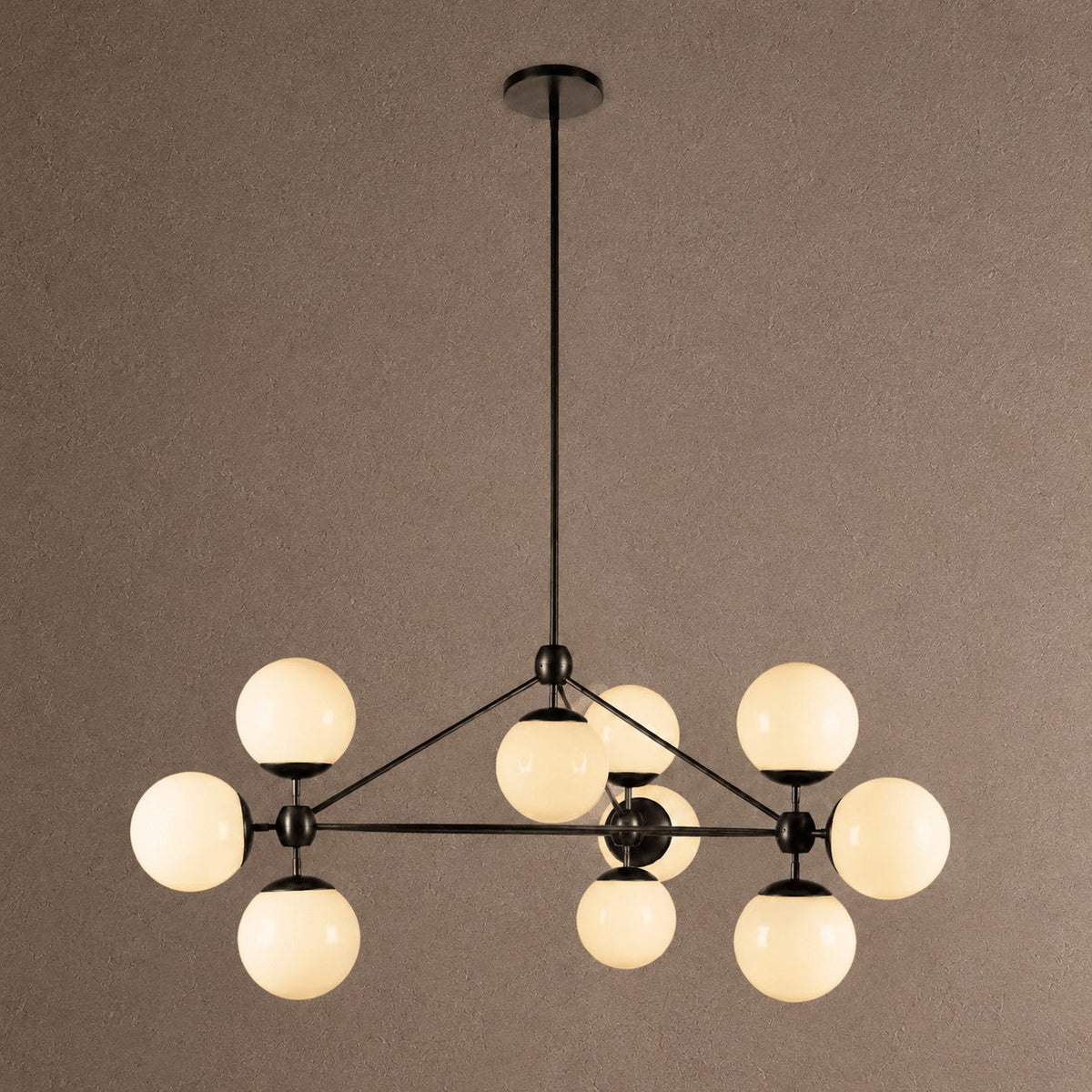 Modo Globe Chandelier - BlackCreamBlushlighting
