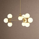 Modo Globe Chandelier - Brushed BrassCreamBlushlighting