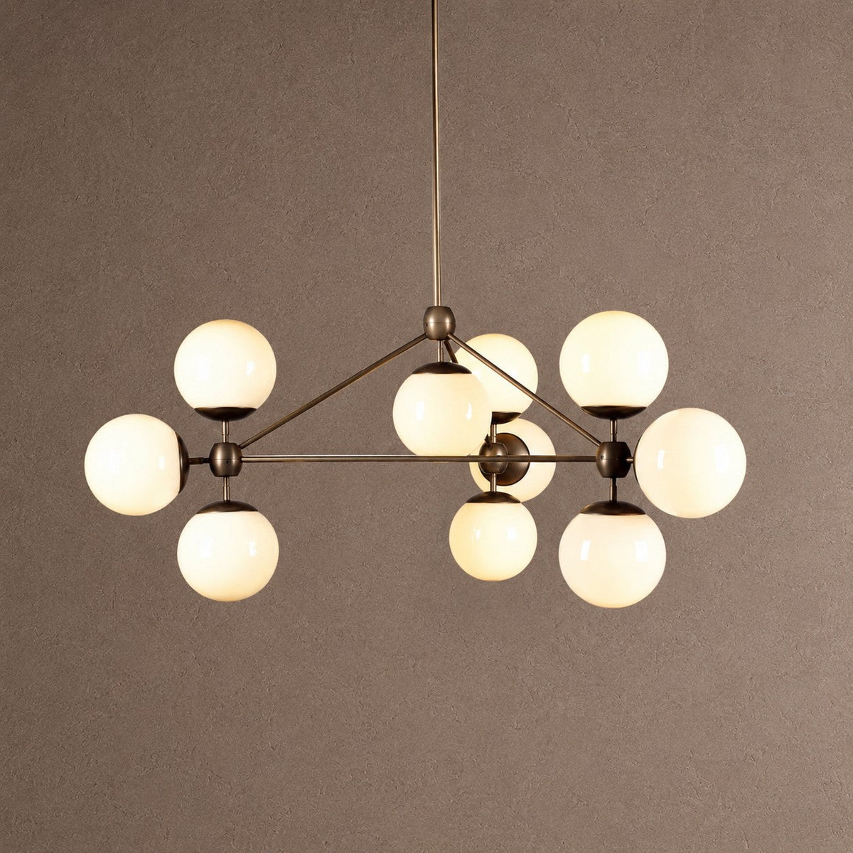 Modo Globe Chandelier - BronzeCreamBlushlighting