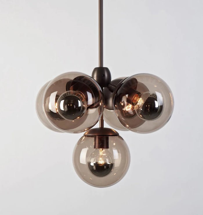 Modo Pendant - 5 Globes - BlackSmokeBlushlighting