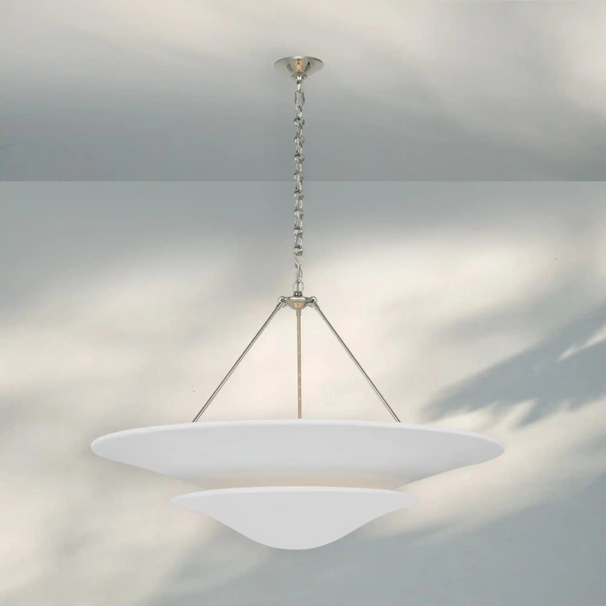 Molly Large Tiered Chandelier 32''-Polished Nickel-