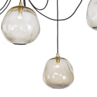 Molten Spider Small With Smoke Glass - Natural Brass + SmokeBlushlighting