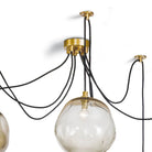Molten Spider Small With Smoke Glass - Natural Brass + SmokeBlushlighting