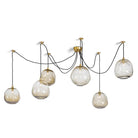 Molten Spider Small With Smoke Glass - Natural Brass + SmokeBlushlighting