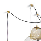 Molten Spider Small With Smoke Glass - Natural Brass + SmokeBlushlighting