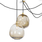 Molten Spider Small With Smoke Glass - Natural Brass + SmokeBlushlighting
