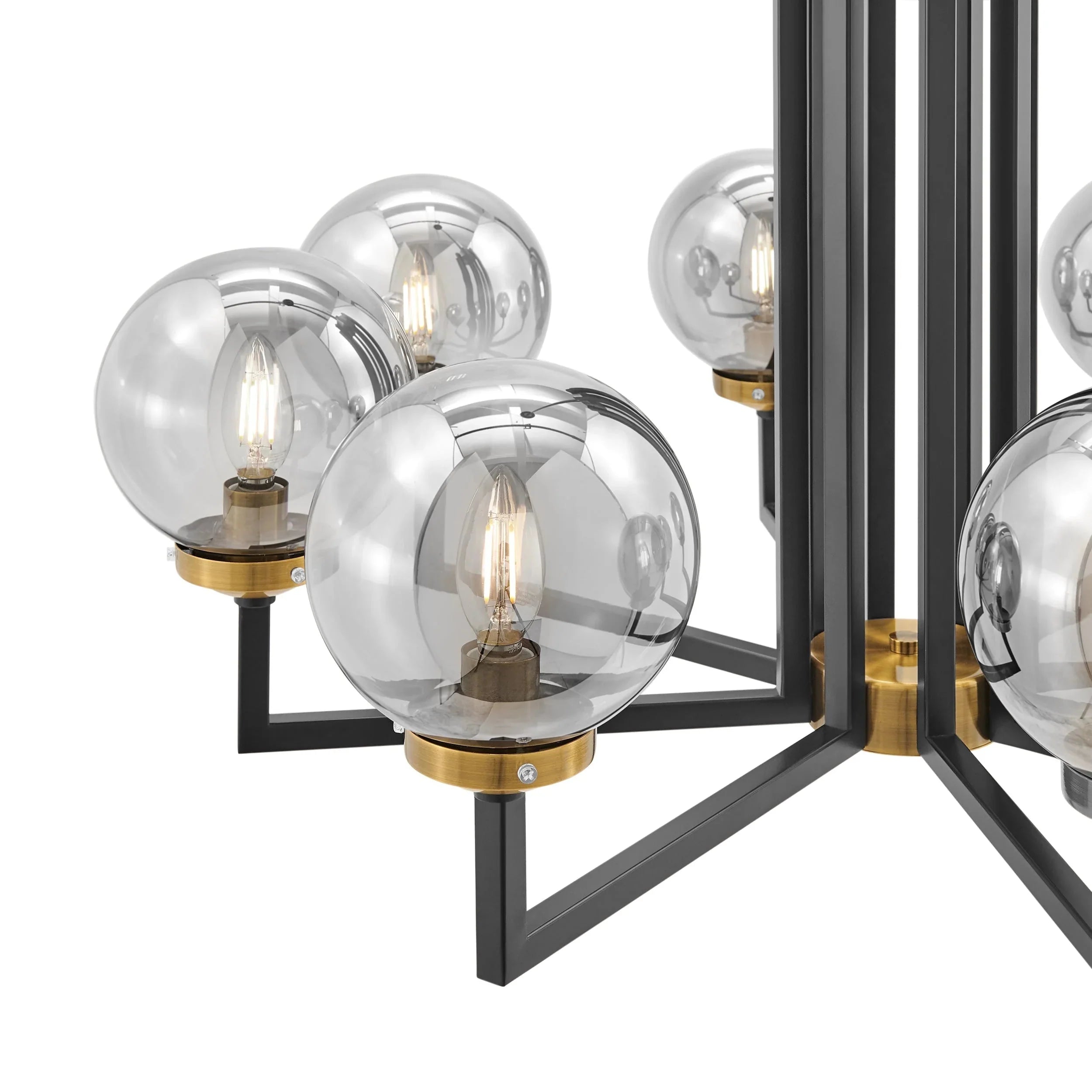 Monachopsis Large Gold & Black Chandelier - Blushlighting