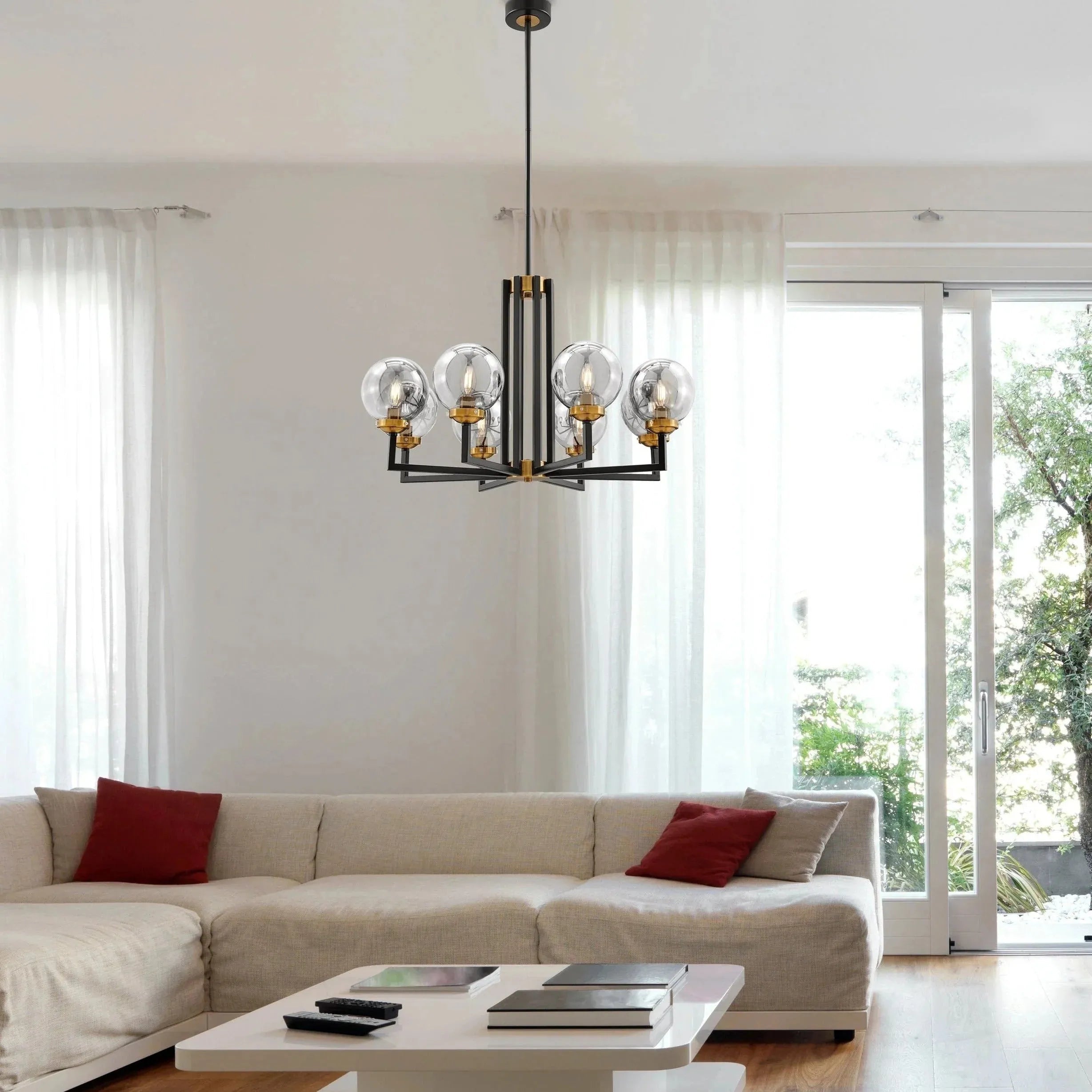 Monachopsis Large Gold & Black Chandelier - Blushlighting