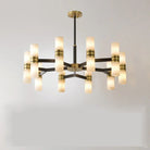 Moral Alabaster Round chandelier - 10 - Lights 33"DBlushlighting
