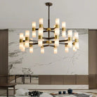 Moral Alabaster Round chandelier - 8 - Lights 25"DBlushlighting