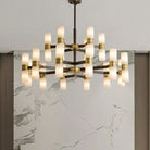 Moral Alabaster Round chandelier - 8 - Lights 25"DBlushlighting