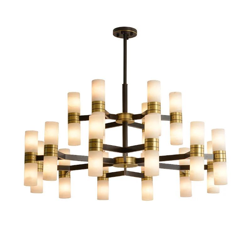 Moral Alabaster Round chandelier-Chandelier-Blushlighting-Blushlighting