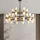 Moral Alabaster Round chandelier - 8 - Lights 25"DBlushlighting