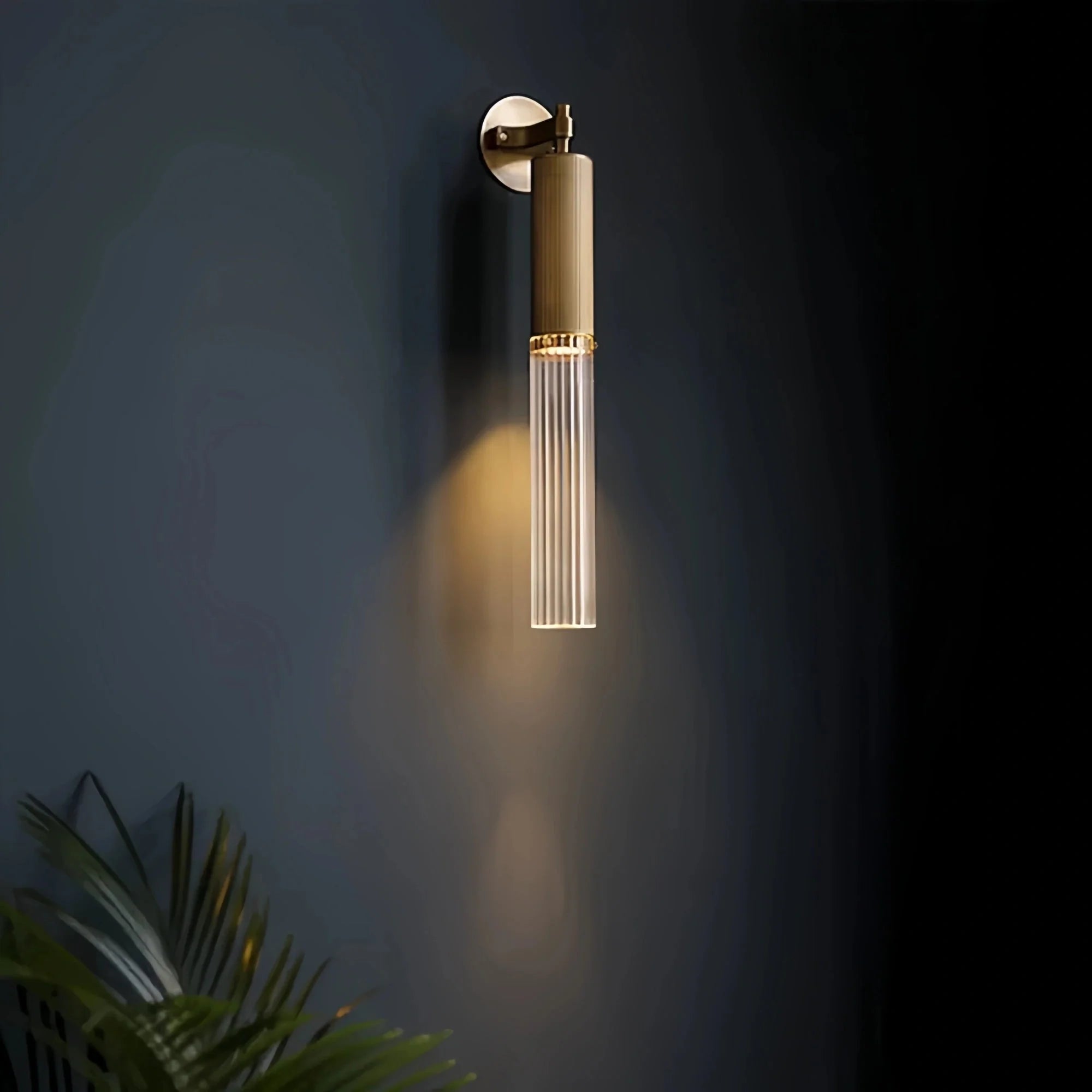 Morder Flume Wall Sconce - Antique BrassReededBlushlighting