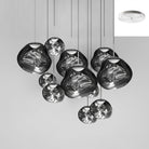 Multi Lava Round Chandelier - 2 Lights ∅ 11.8″ (∅ 11″*1 + ∅ 15.1″*1)RedBlushlighting