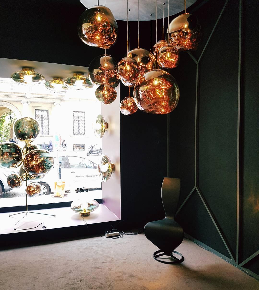 Multi Lava Round Chandelier - 2 Lights ∅ 11.8″ (∅ 11″*1 + ∅ 15.1″*1)RedBlushlighting